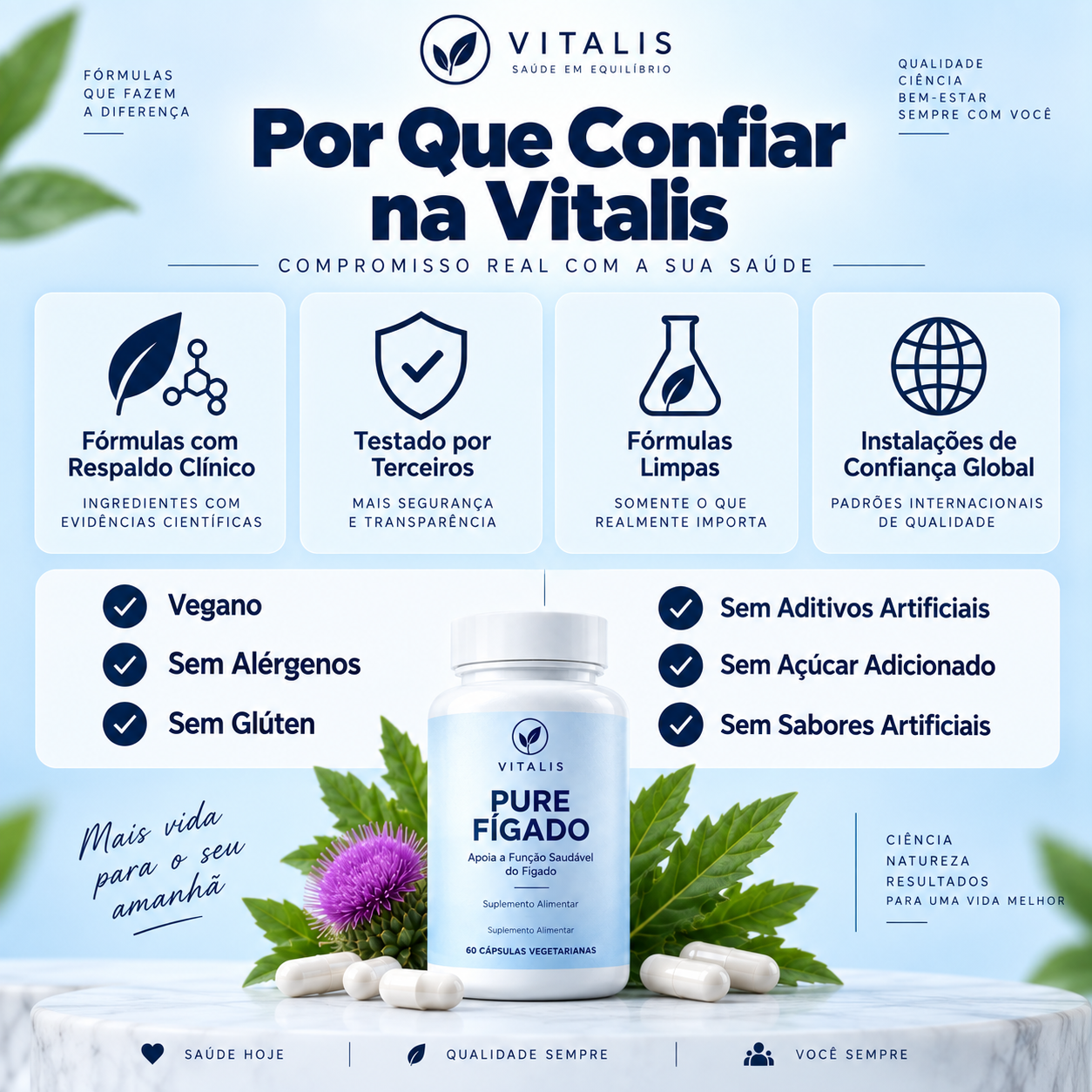 Vitalis Pure Fígado em uso
